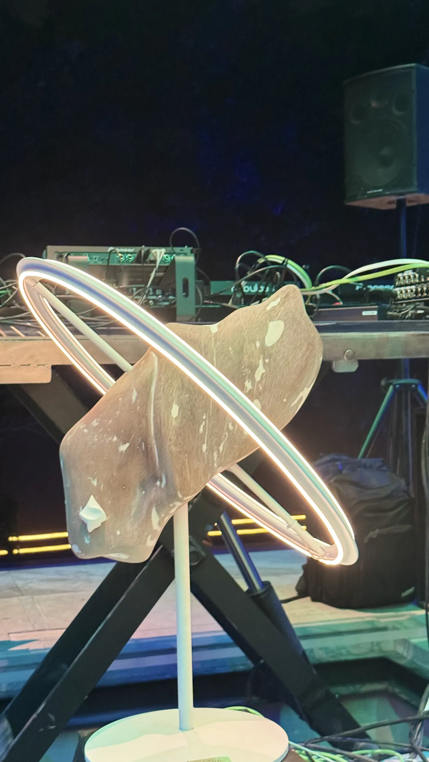 Astra with its ring in a horizontal position